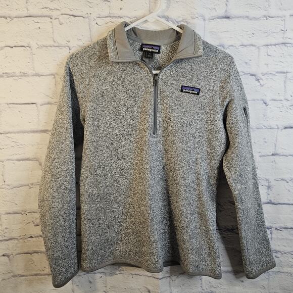 Patagonia Better Sweater 1/4 Zip Pullover Women's S Gray Fleece - Picture 1 of 7